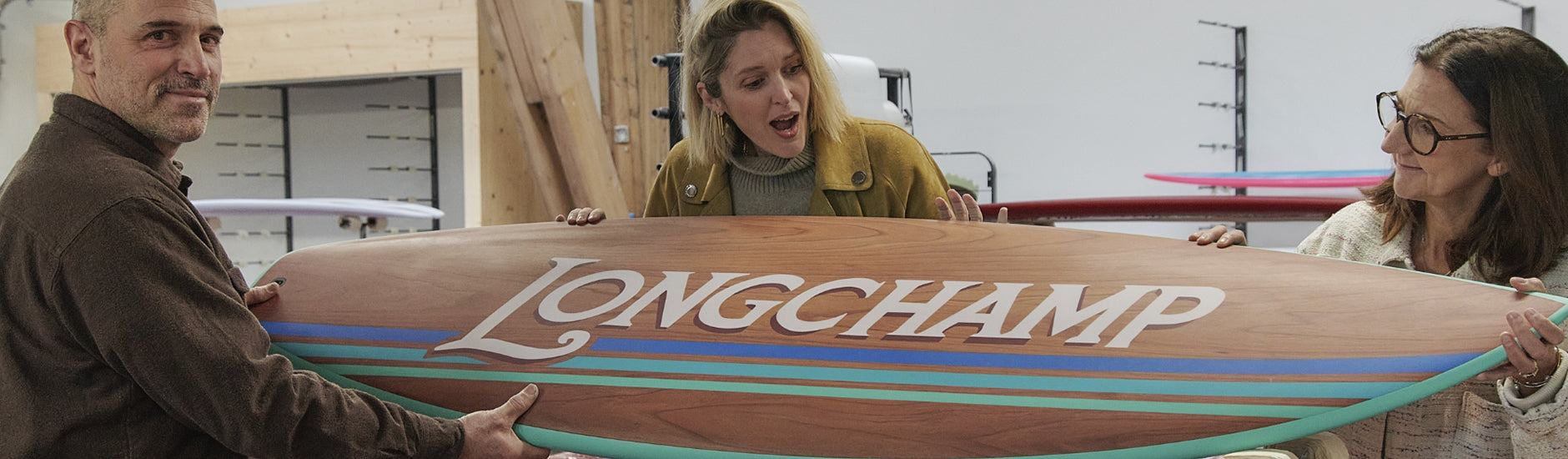LONGCHAMP FAMILY: BEHIND THE SCENES WITH THE LONGCHAMP SURFBOARD