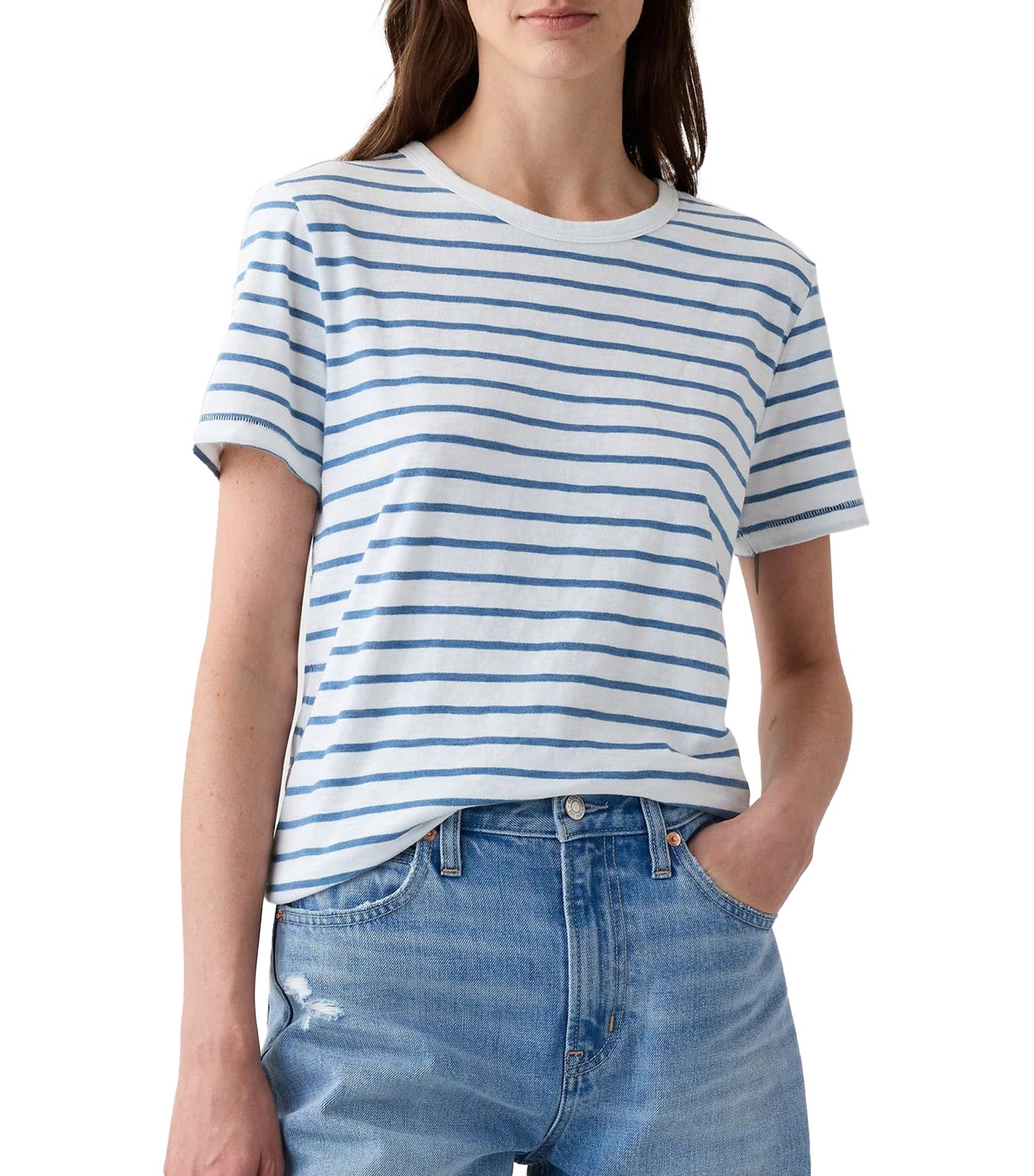 Relaxed T-Shirt Indigo Stripe