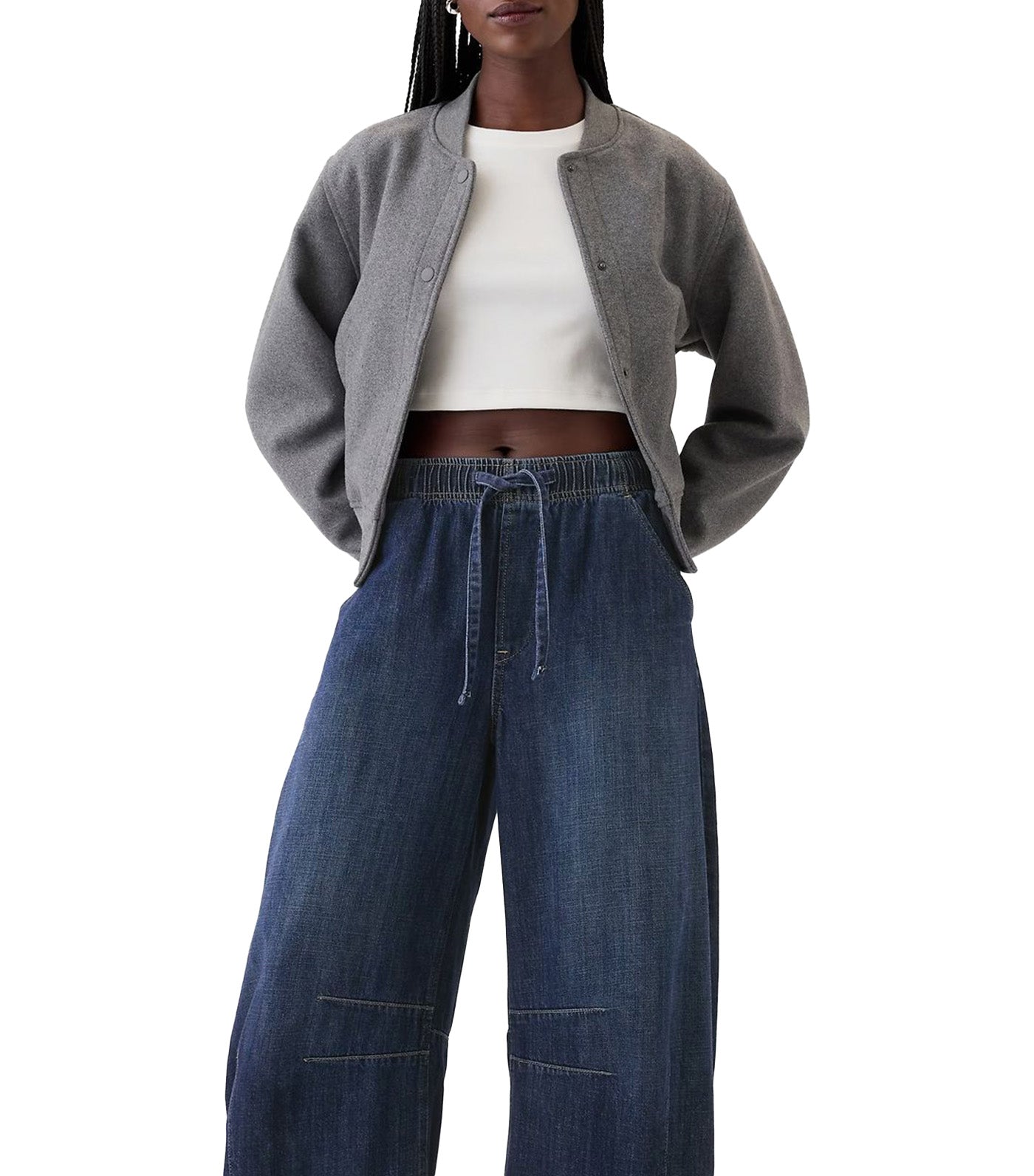 Mid Rise Easy Horseshoe Jeans Dark Indigo