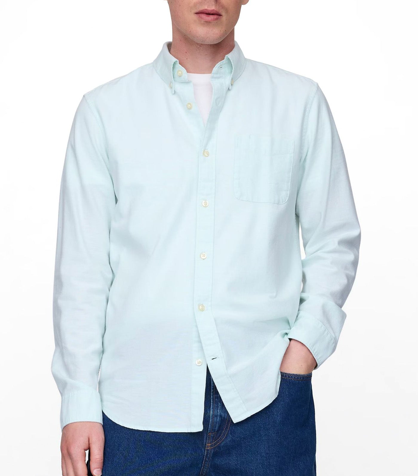 Classic Oxford Shirt in Standard Fit Azul