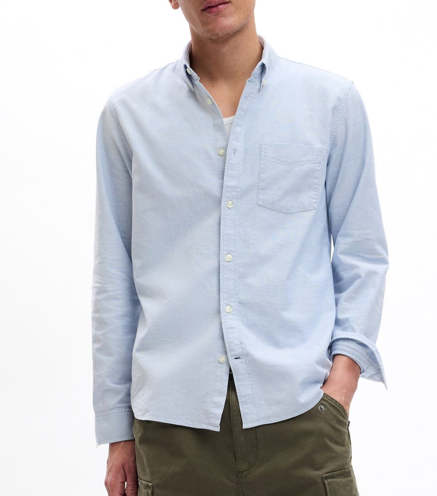 Classic Oxford Shirt in Standard Fit Light Blue