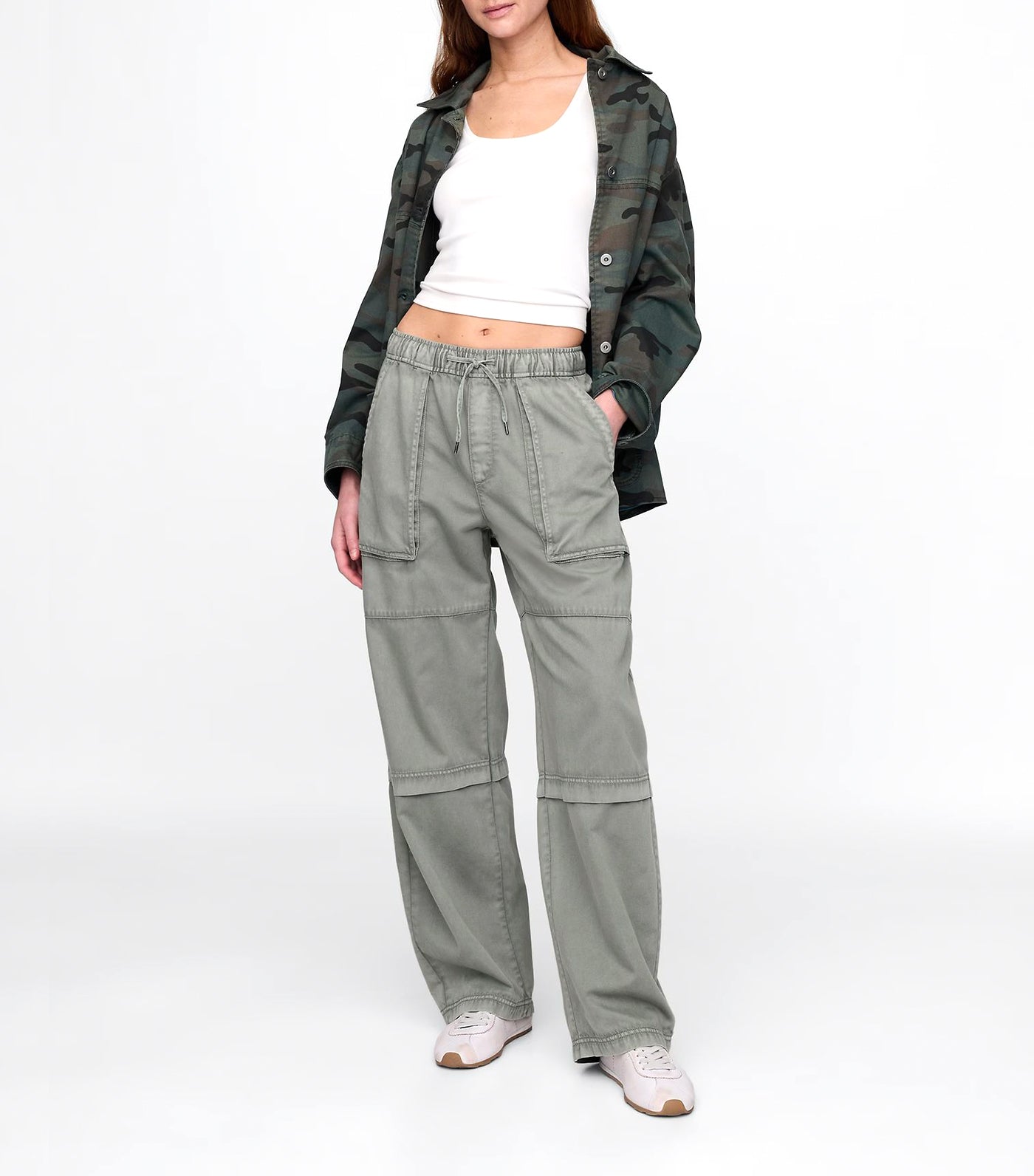 Mid Rise Easy Utility Barrel Pants