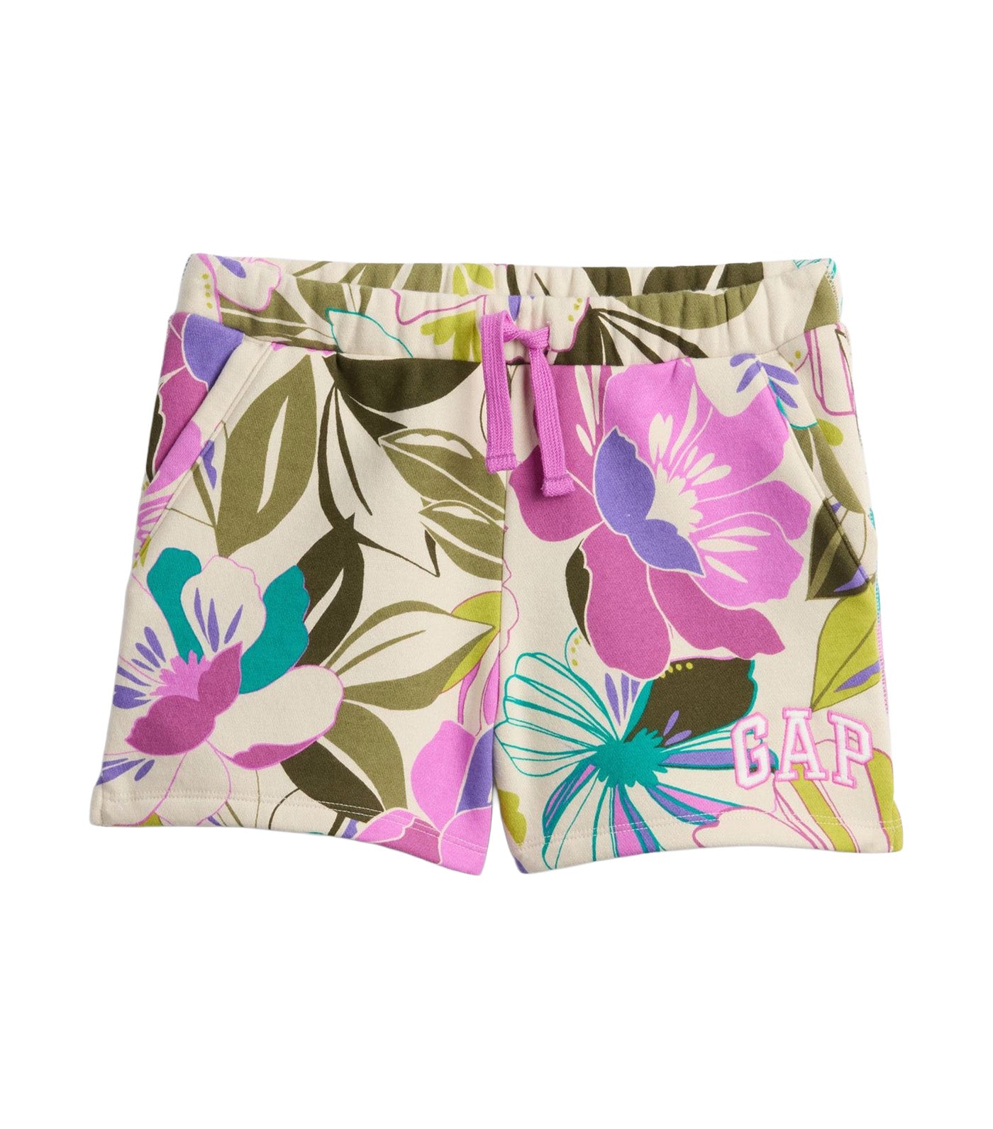 Kids Pull-On Shorts Summer Floral