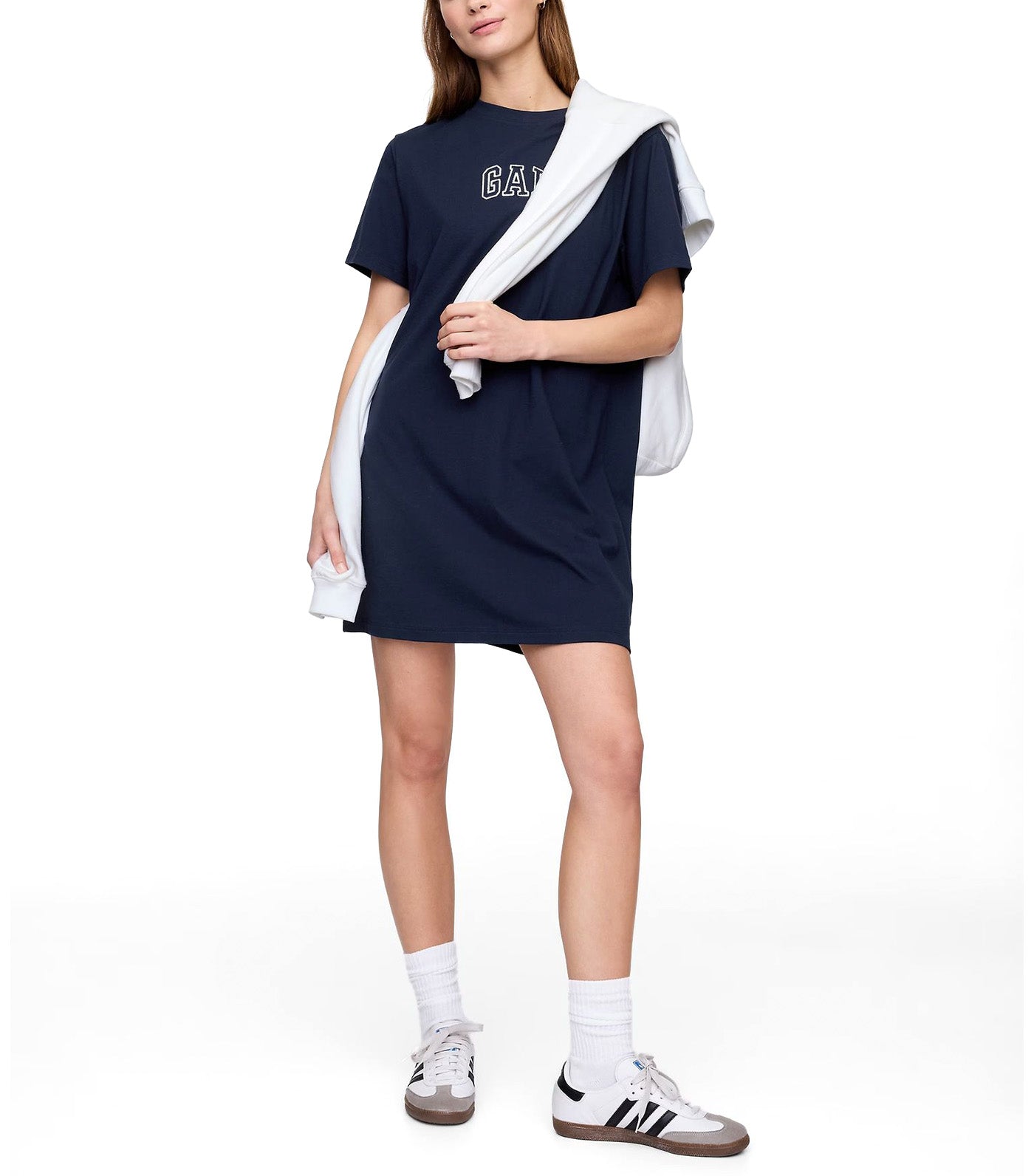 Relaxed Logo T-Shirt Dress Navy Uniform