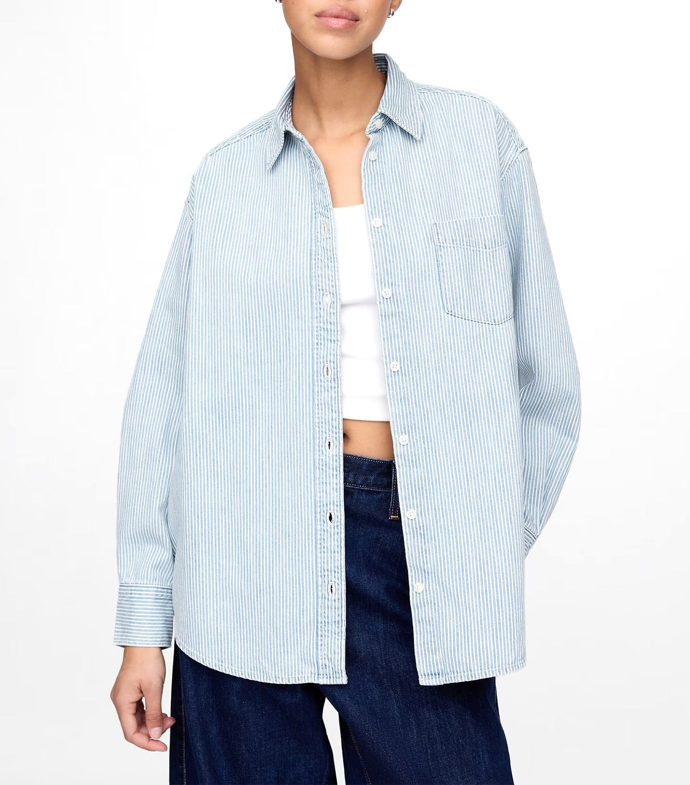 Denim Stripe Big Shirt