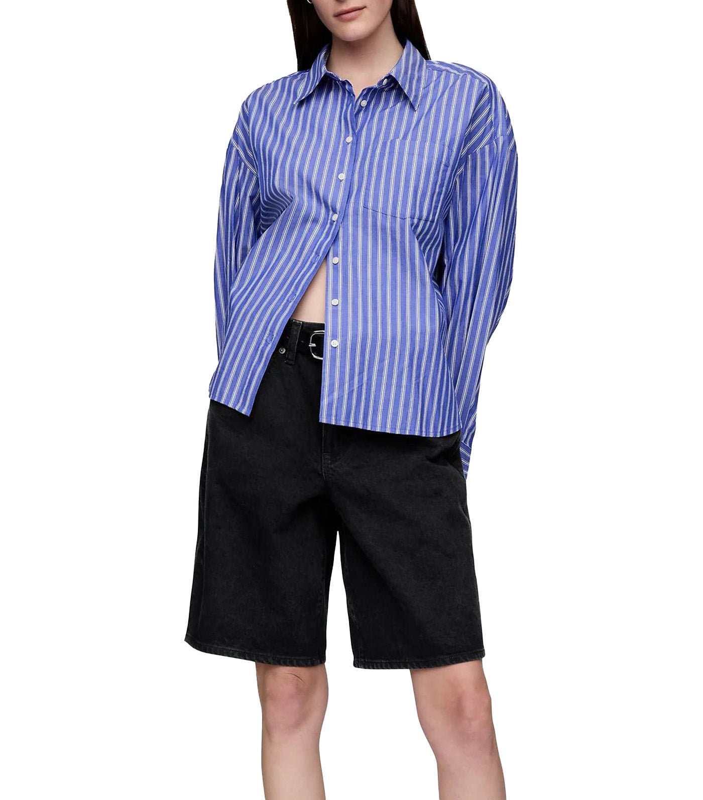 11in Mid Rise Longline Denim Shorts