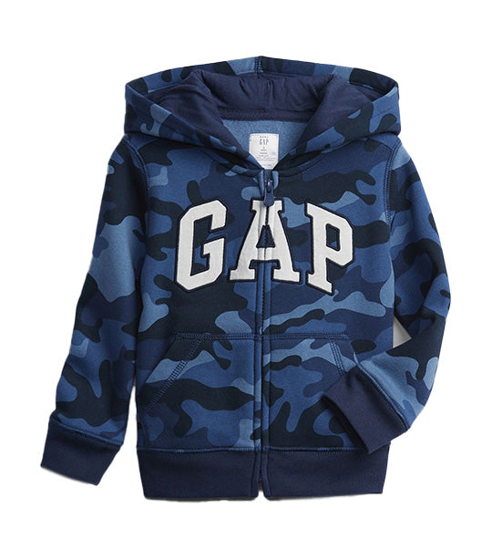 Toddler Gap Logo Print Hoodie Blue Camo