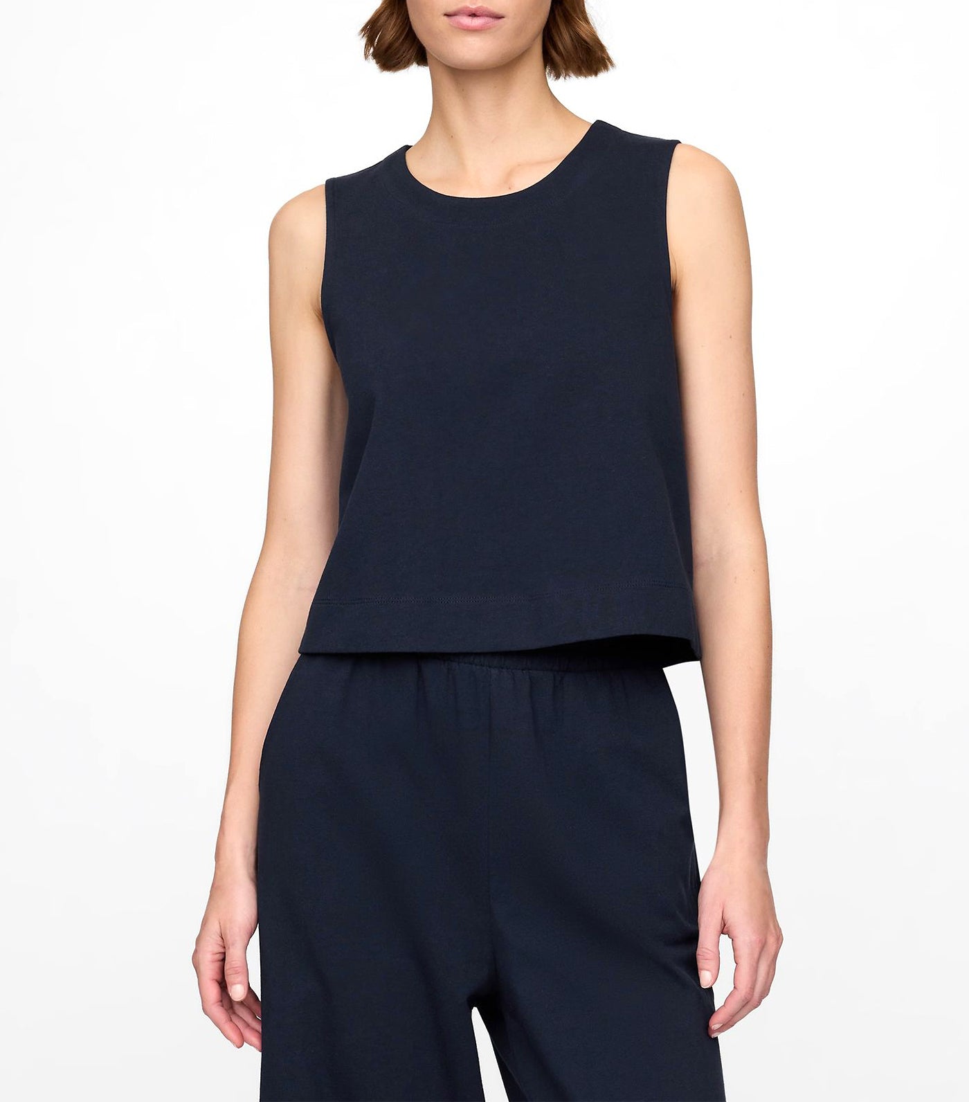 Organic Cotton Heavyweight Cropped Shell Tank Top