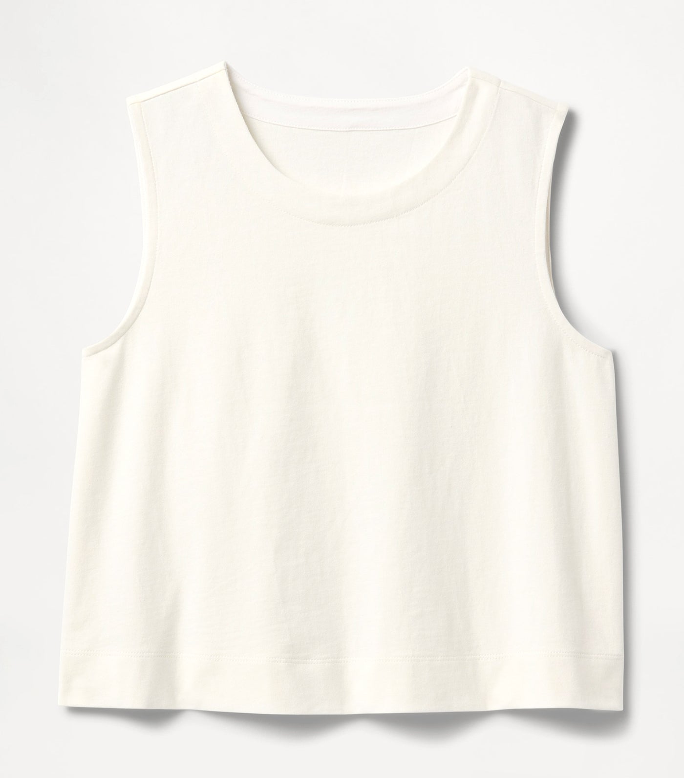 Organic Cotton Heavyweight Cropped Shell Tank Top