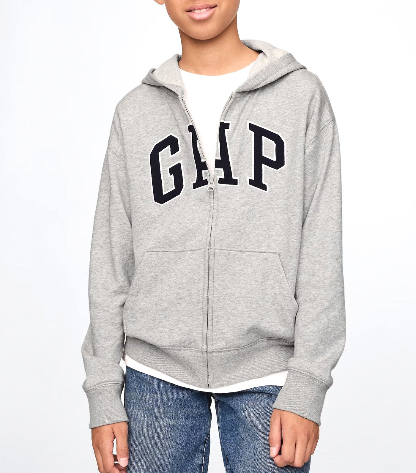 Relaxed Logo Zip Hoodie