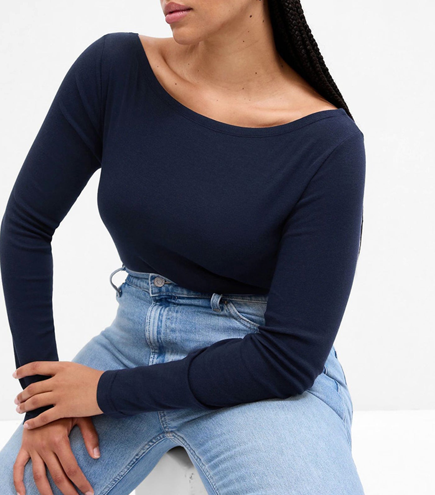 Favorite Boatneck T-Shirt Navy Uniform