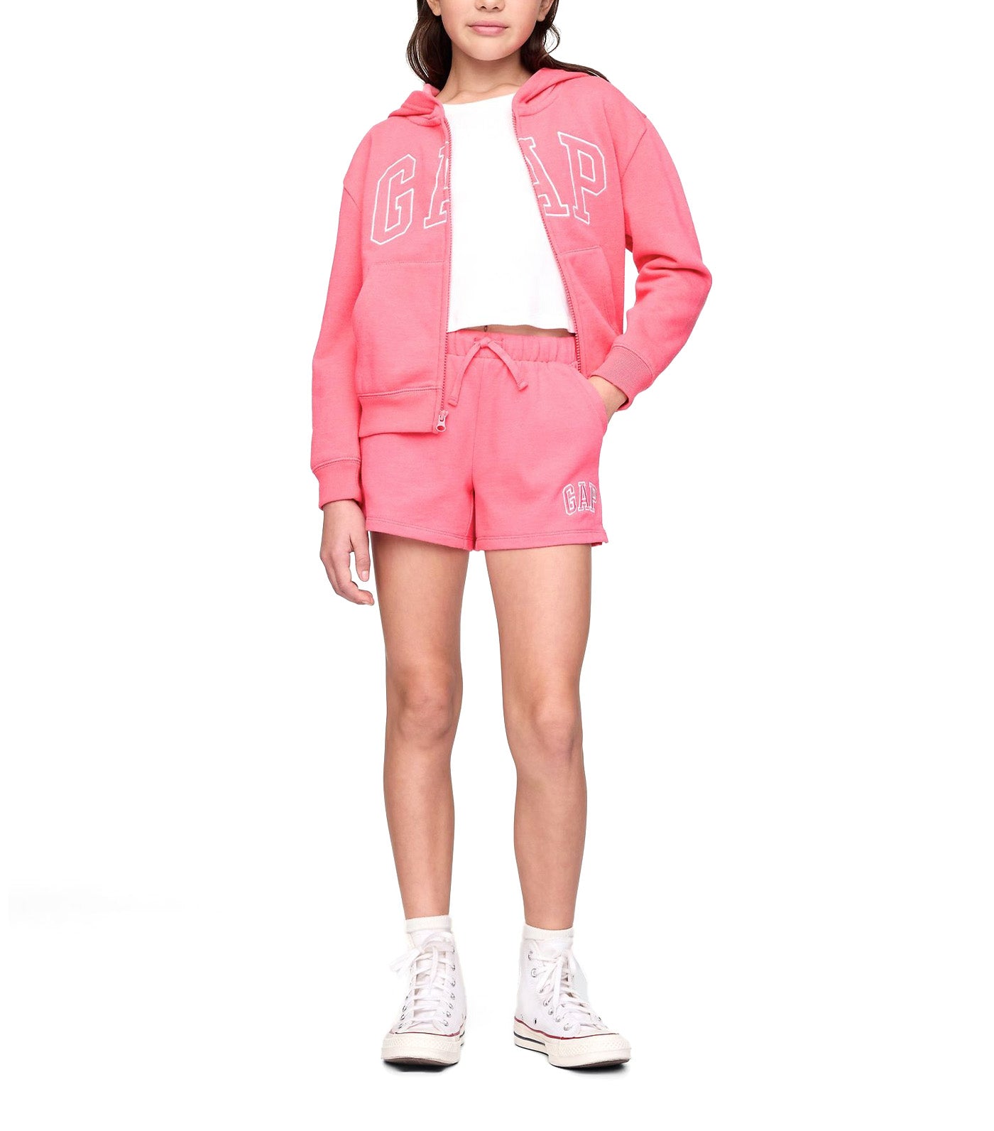 Logo Pull-On Shorts Pink Jubilee Neon
