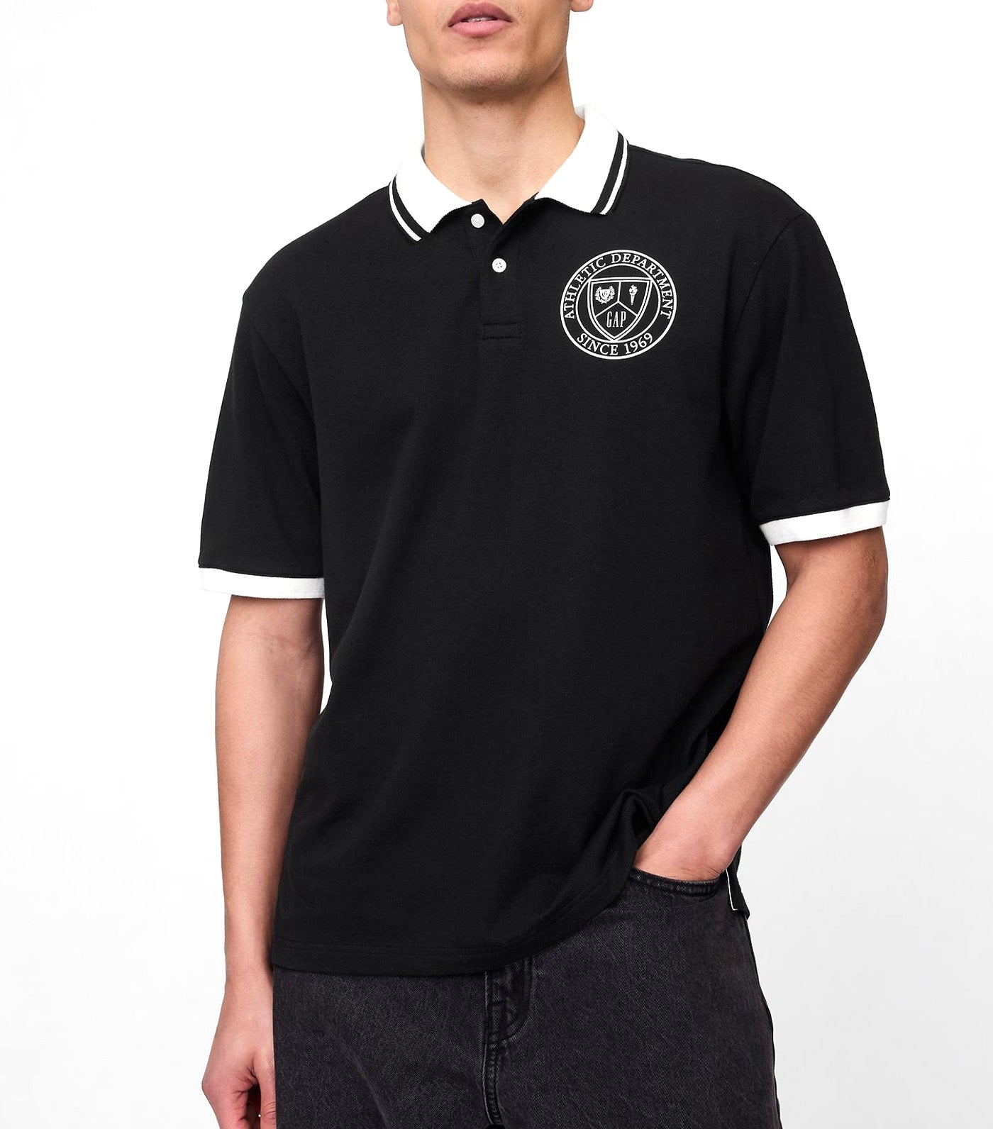 Athletic Logo Pique Polo Shirt