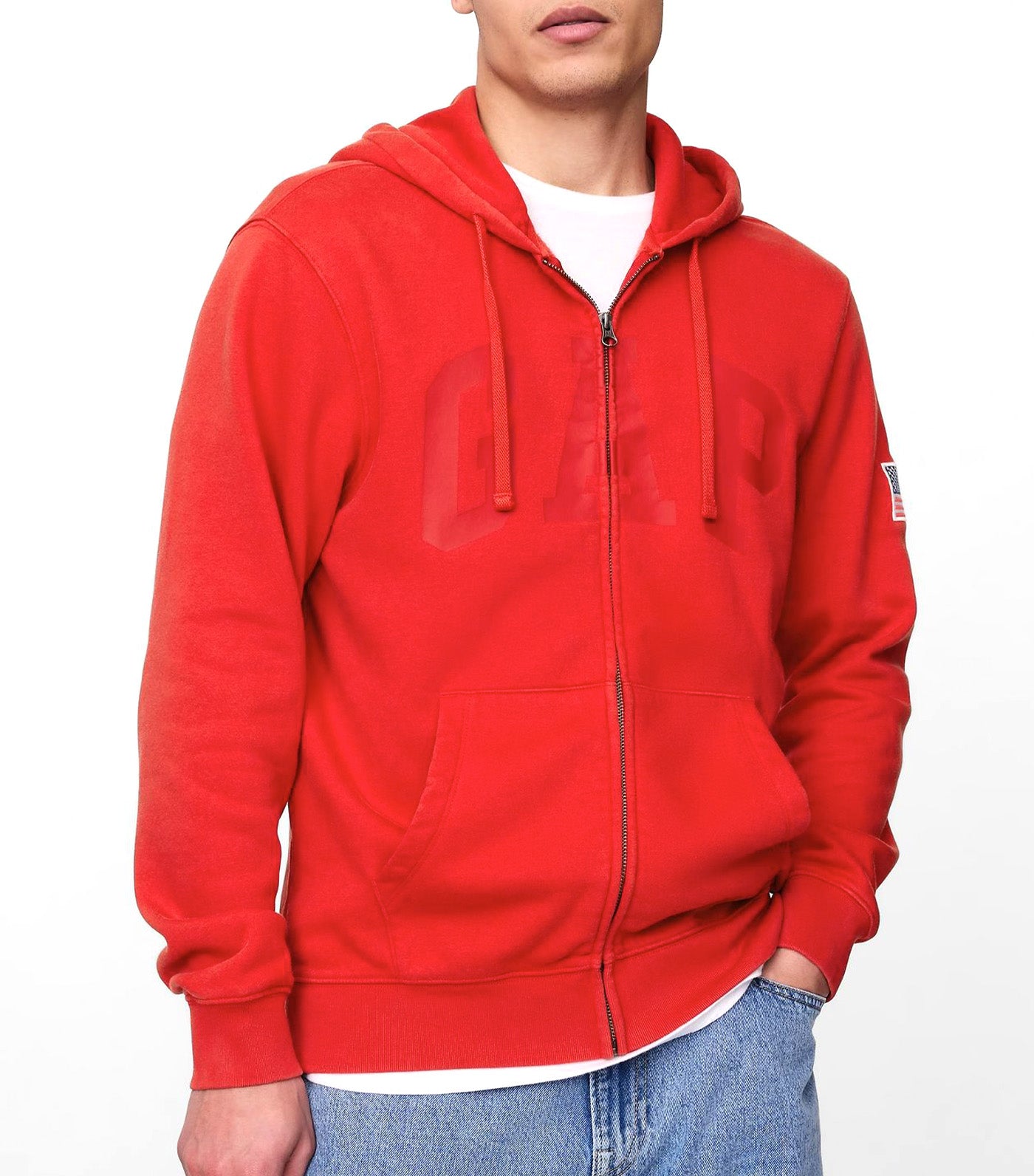 VintageSoft Gap Logo Zip Hoodie