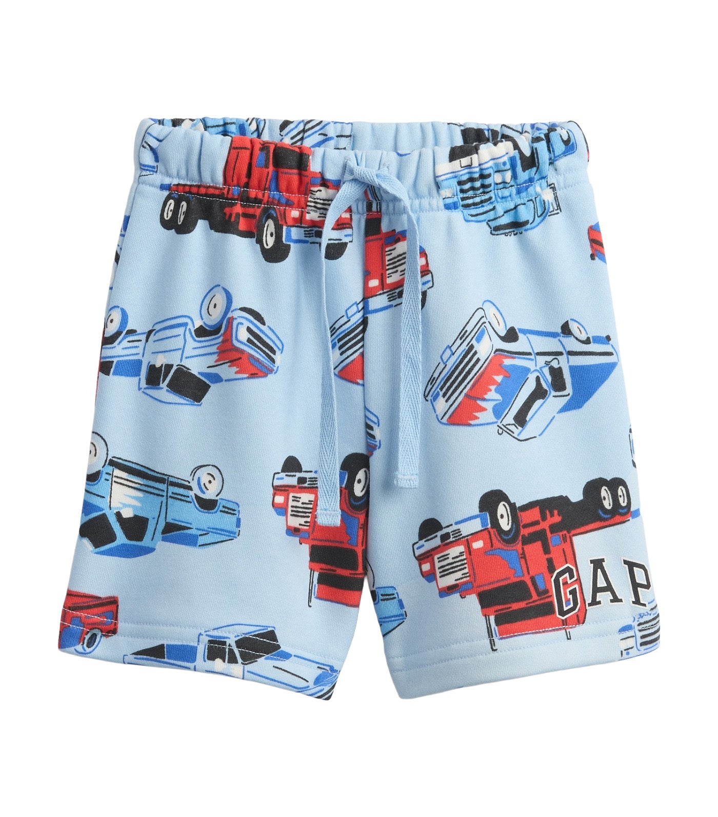 Gap Kids Toddler Relaxed Logo Pull-On Shorts Light Blue Shadow