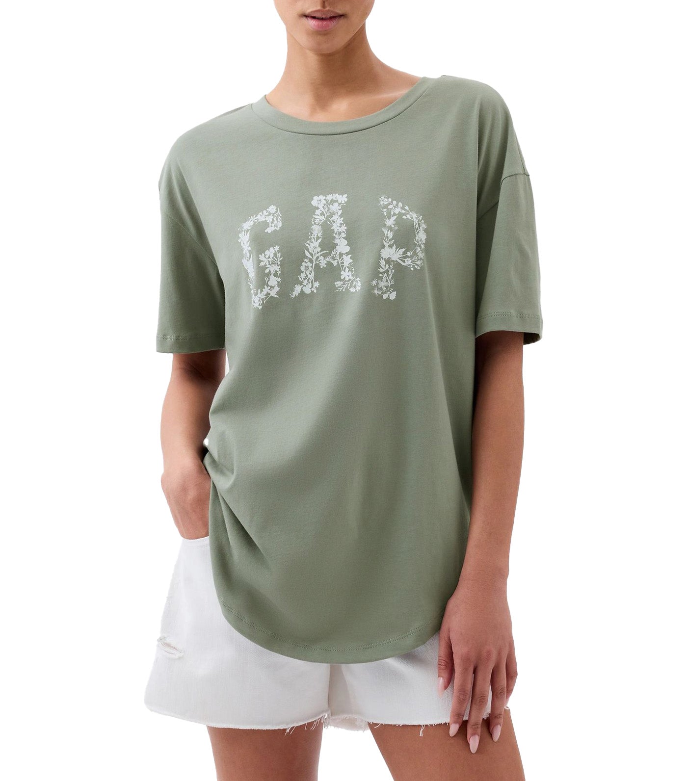 Organic Cotton Gap Arch Logo T-Shirt Sage