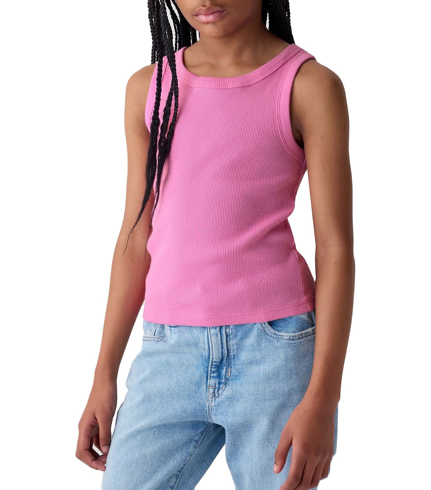Rib Tank Top Indie Pink