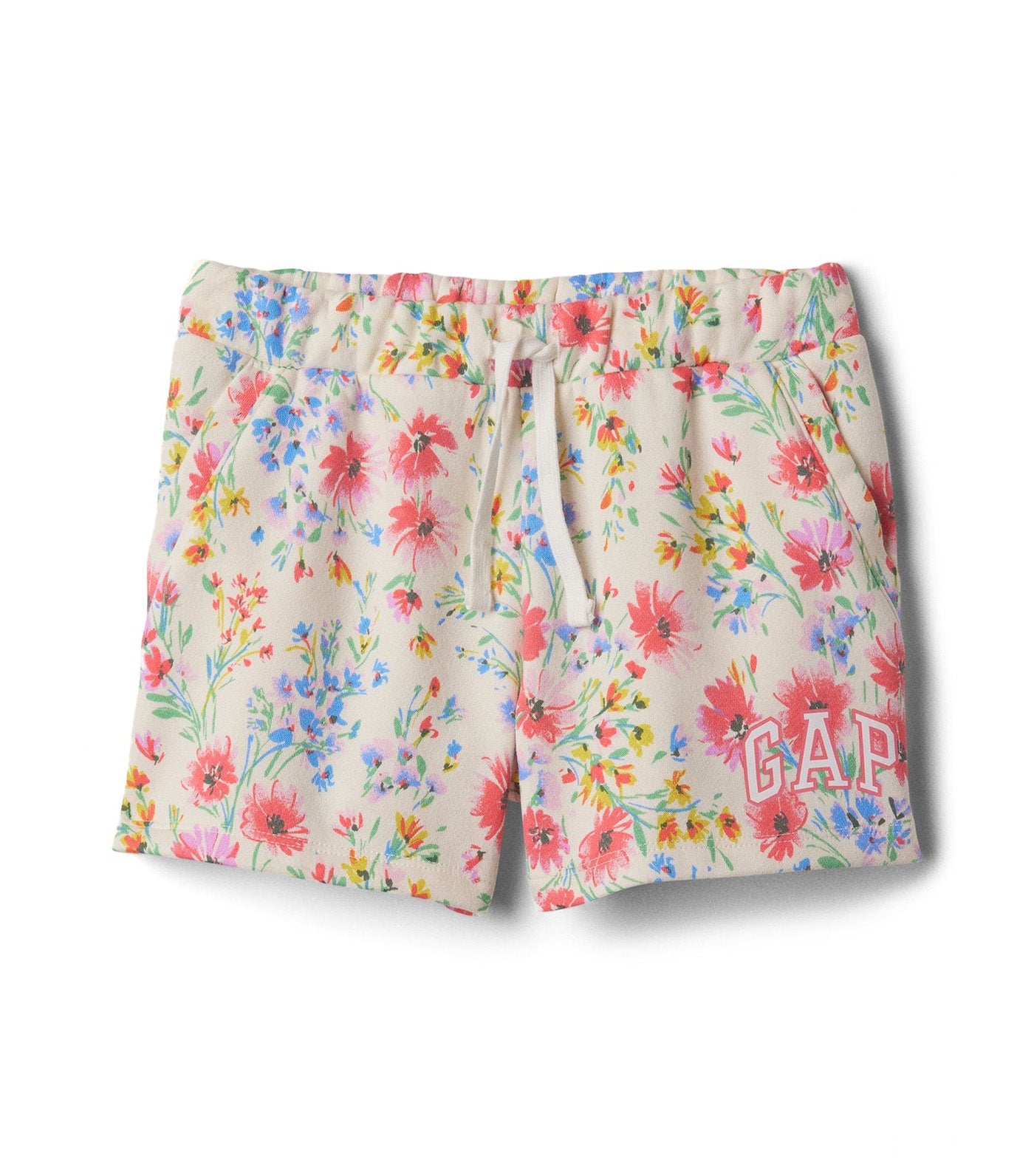 Kids Gap Logo Pull-On Shorts Sp Ivory Floral