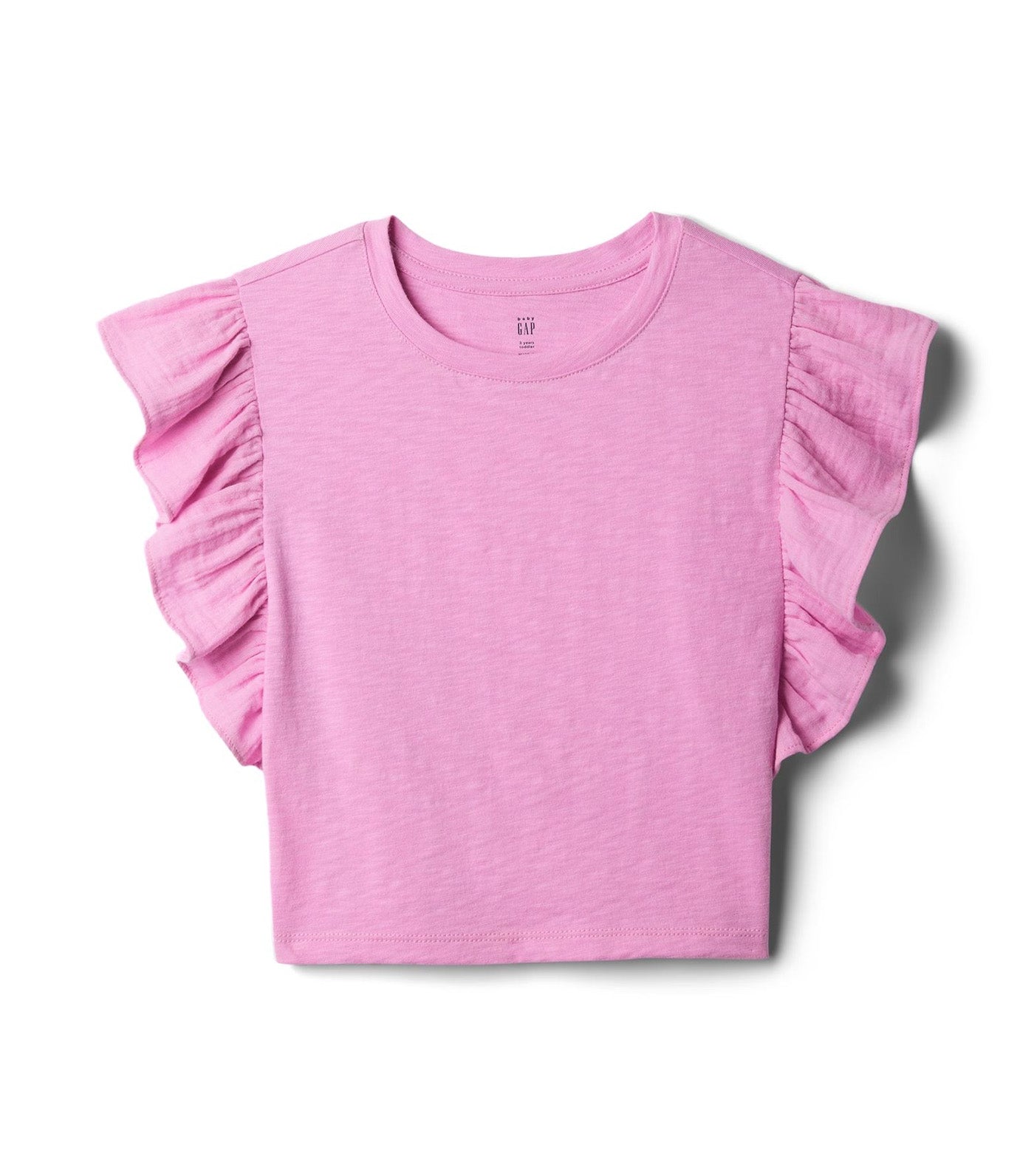 Gauze Ruffle Top Sugar Pink