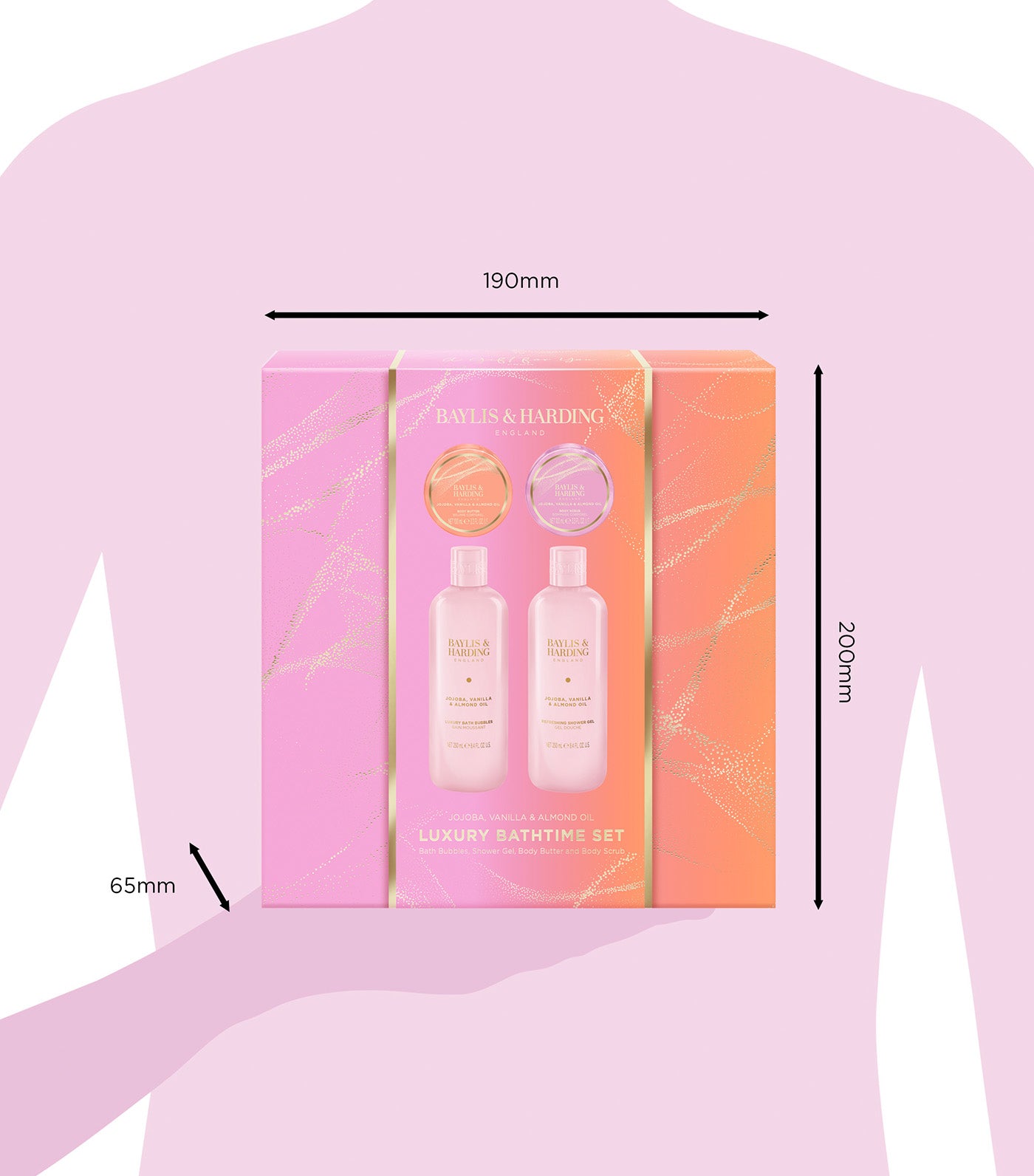 Jojoba, Vanilla and Almond Oil Indulgent Body Pamper Gift Set