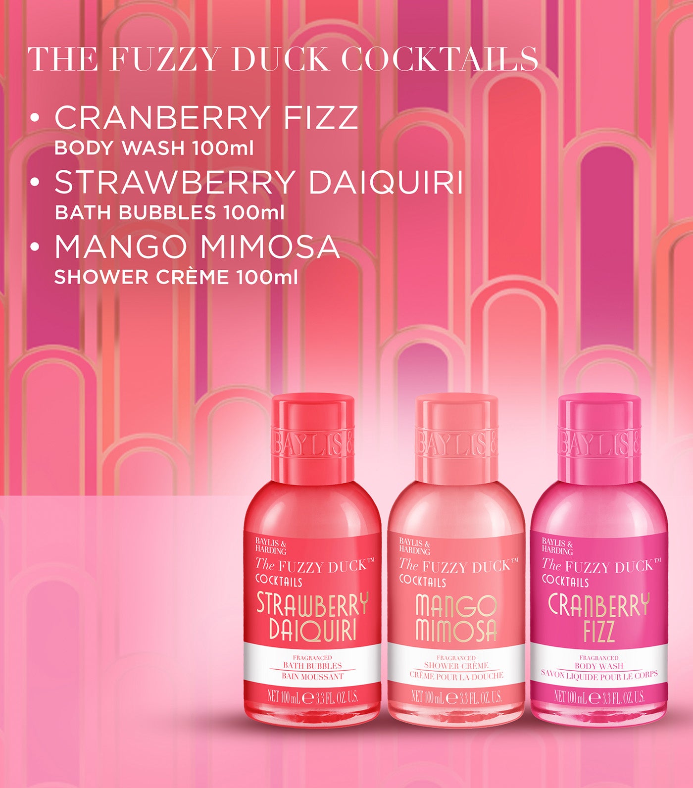 The Fuzzy Duck Cotswold Cocktails Luxury Mini Indulgent Shower Gift Set