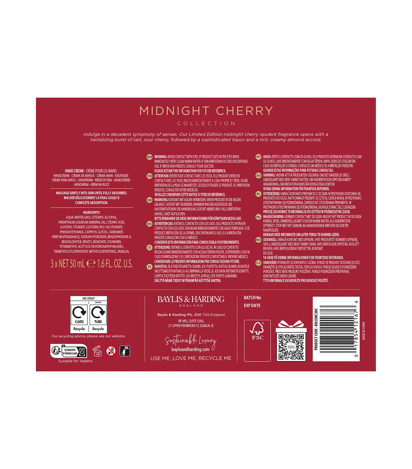 Midnight Cherry Luxury Hand Treats Gift Set