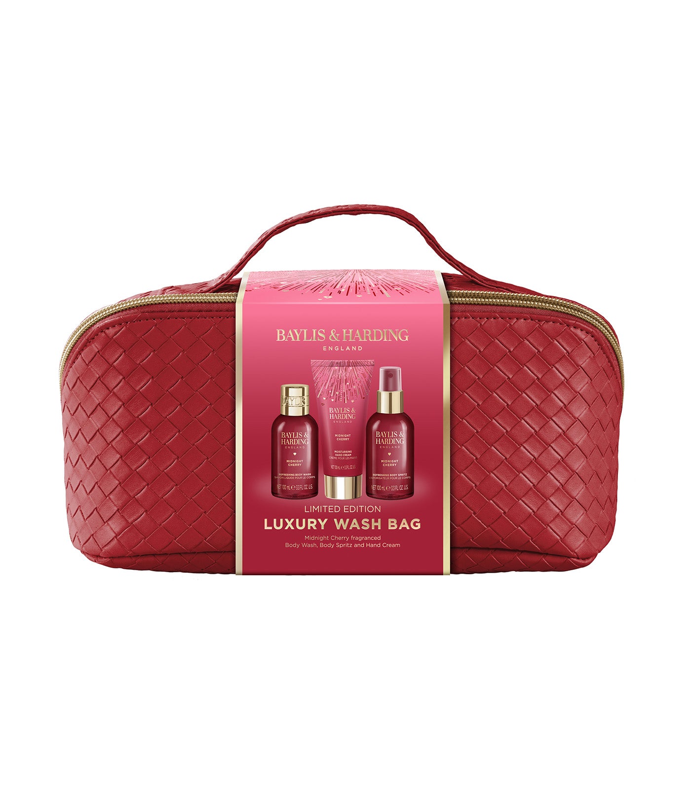 Midnight Cherry Luxury Wash Bag Gift Set