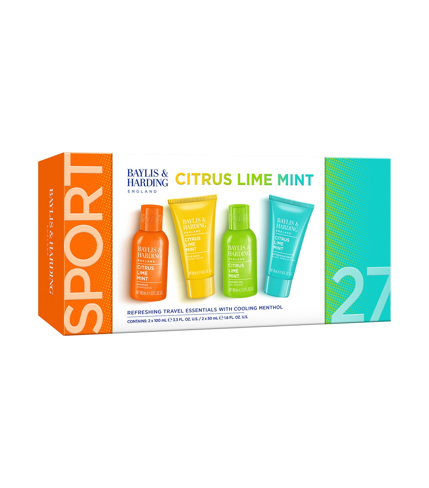 Citrus, Lime & Mint Men's Refreshing Travel Essentials Gift Set
