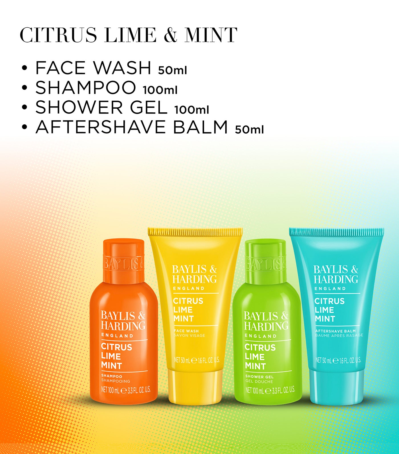 Citrus, Lime & Mint Men's Refreshing Travel Essentials Gift Set
