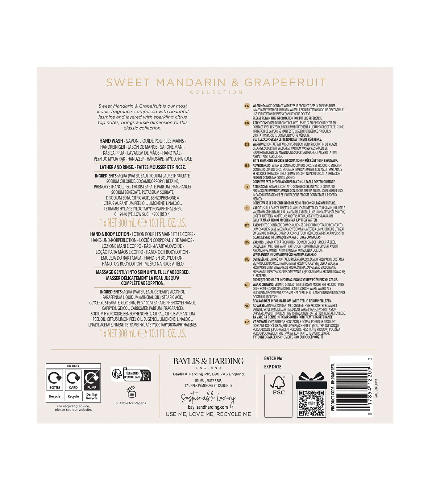 Sweet Mandarin & Grapefruit Luxury Hand Care Gift Set