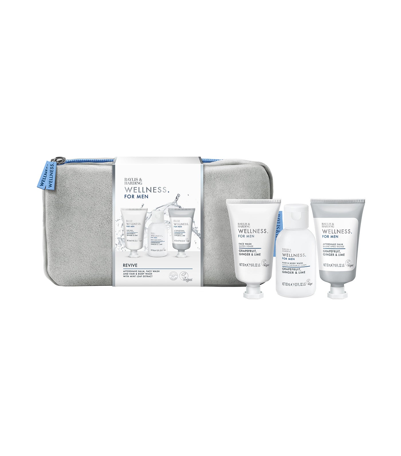 Wellness For Men Revived & Ready Wash Bag Gift Set