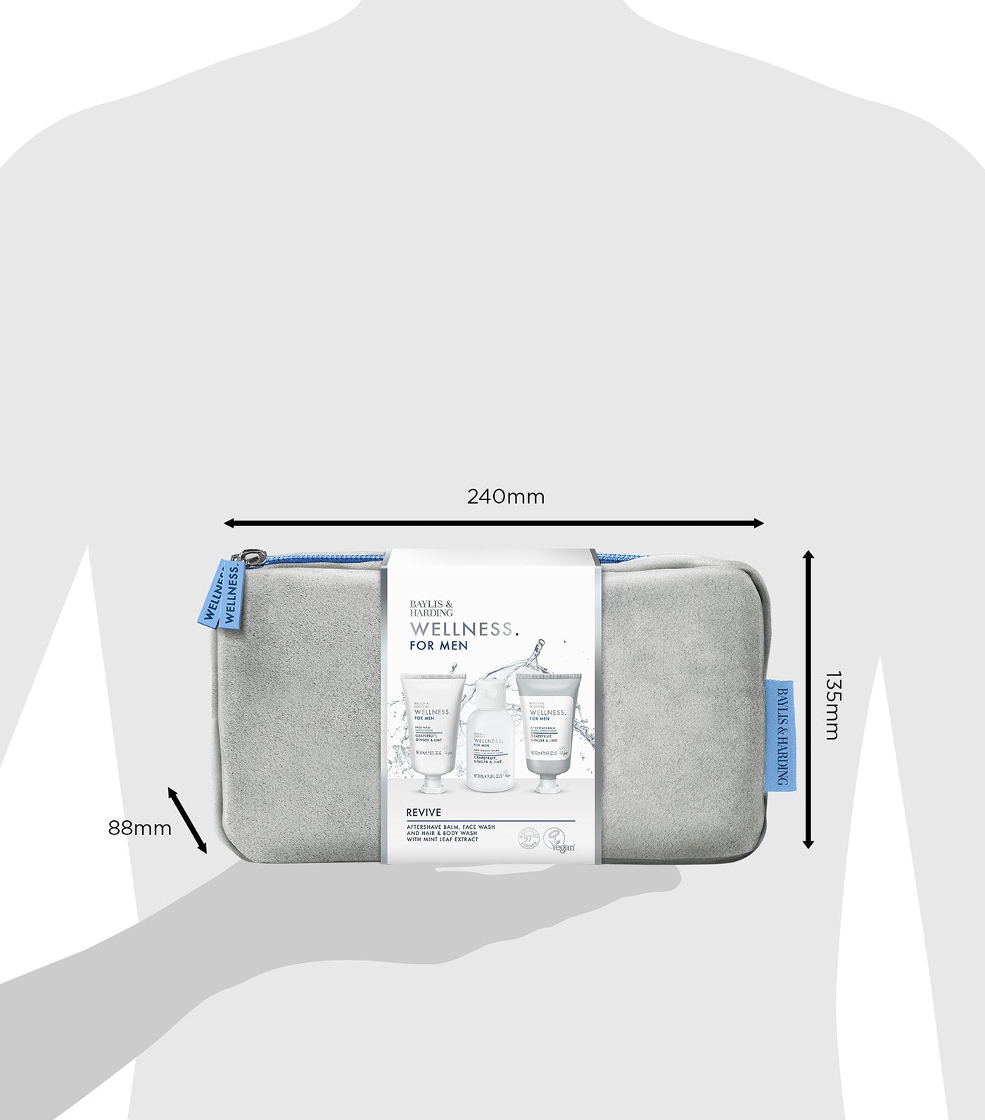 Wellness For Men Revived & Ready Wash Bag Gift Set