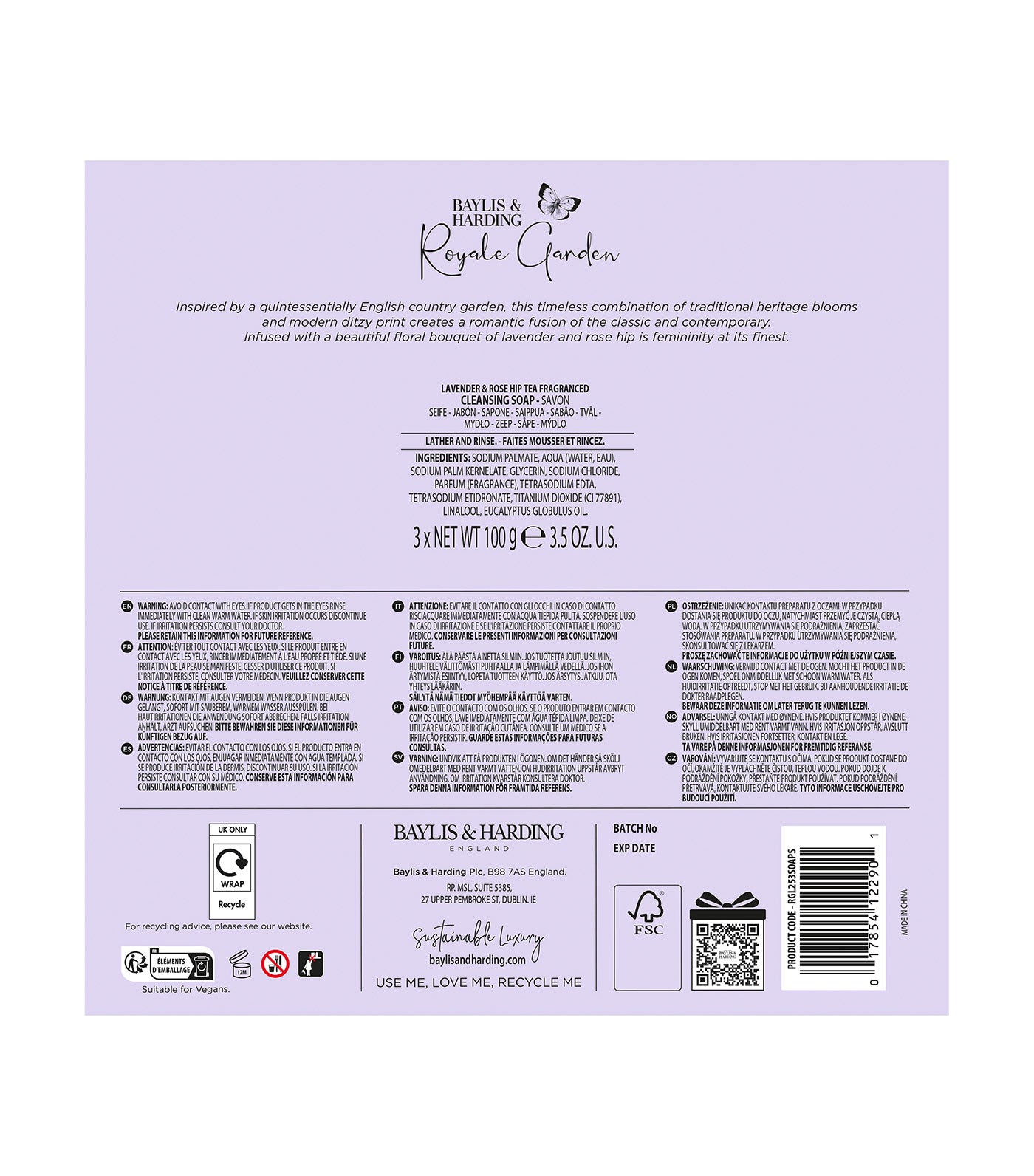 Royale Garden Luxury Wrapped Soaps Gift Set