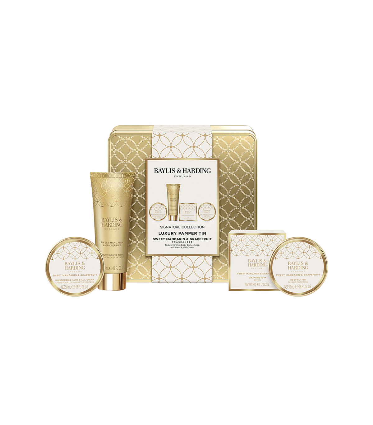 Sweet Mandarin and Grapefruit Luxury Pamper Tin Gift Set