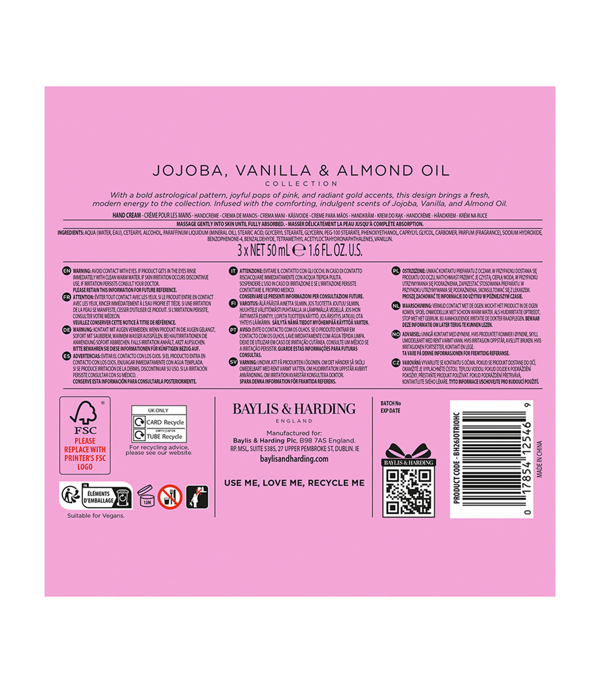 Jojoba, Vanilla and Almond Oil Luxury Hand Treats Gift Set