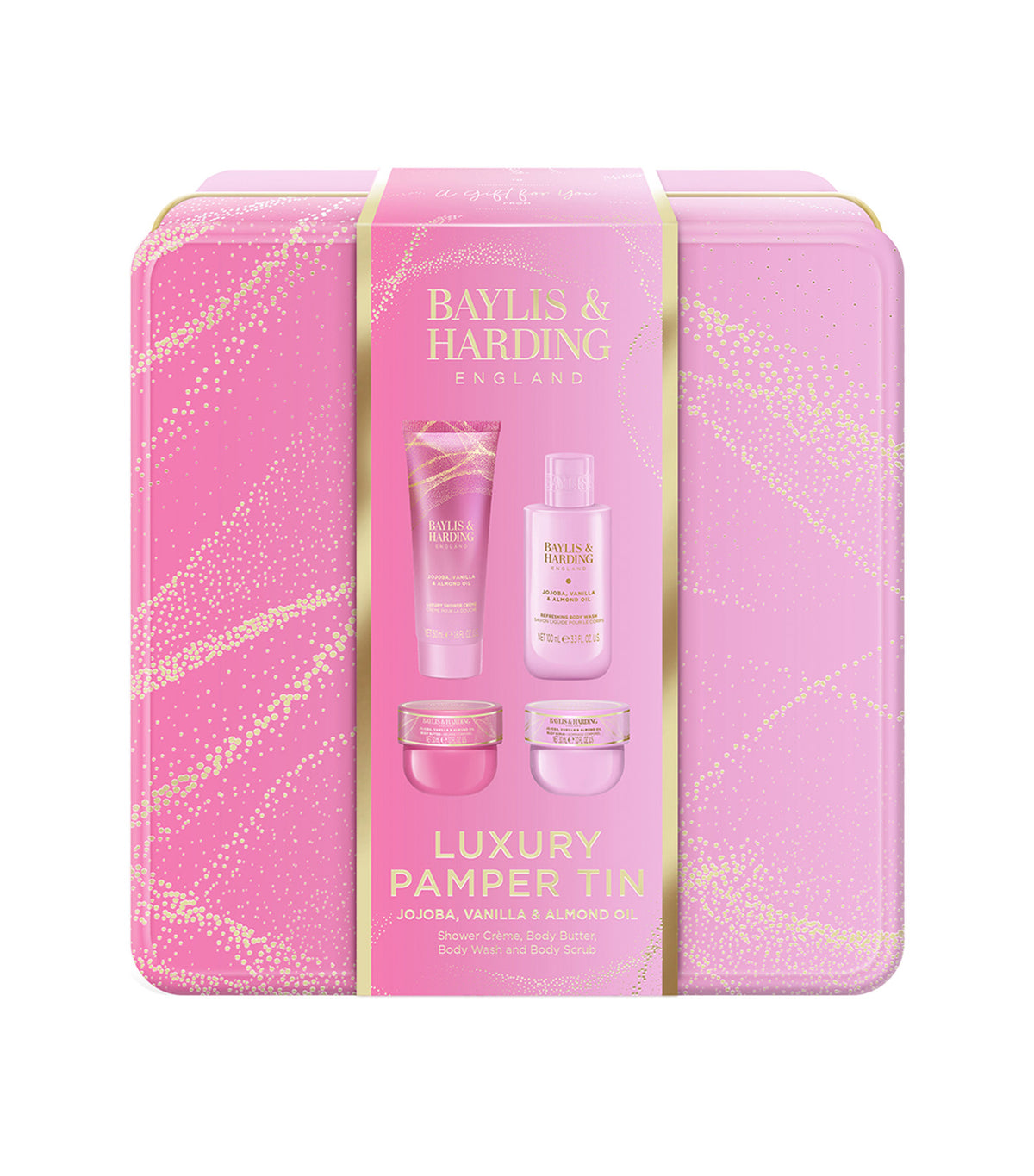 Jojoba, Vanilla and Almond Oil Luxury Pamper Tin Gift Set