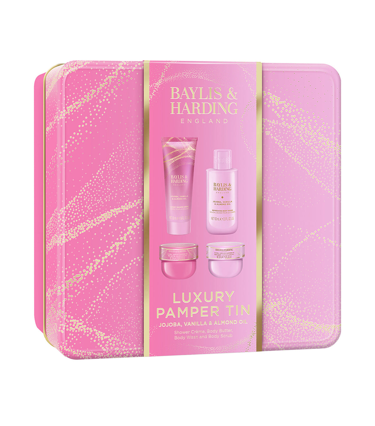 Jojoba, Vanilla and Almond Oil Luxury Pamper Tin Gift Set