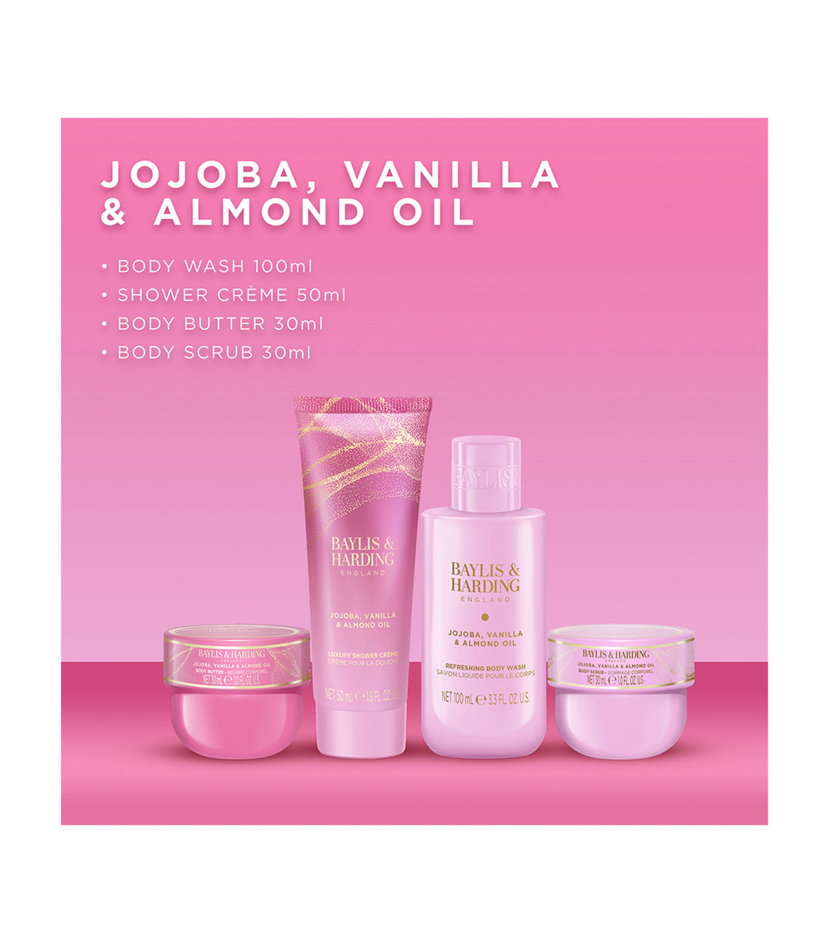 Jojoba, Vanilla and Almond Oil Luxury Pamper Tin Gift Set