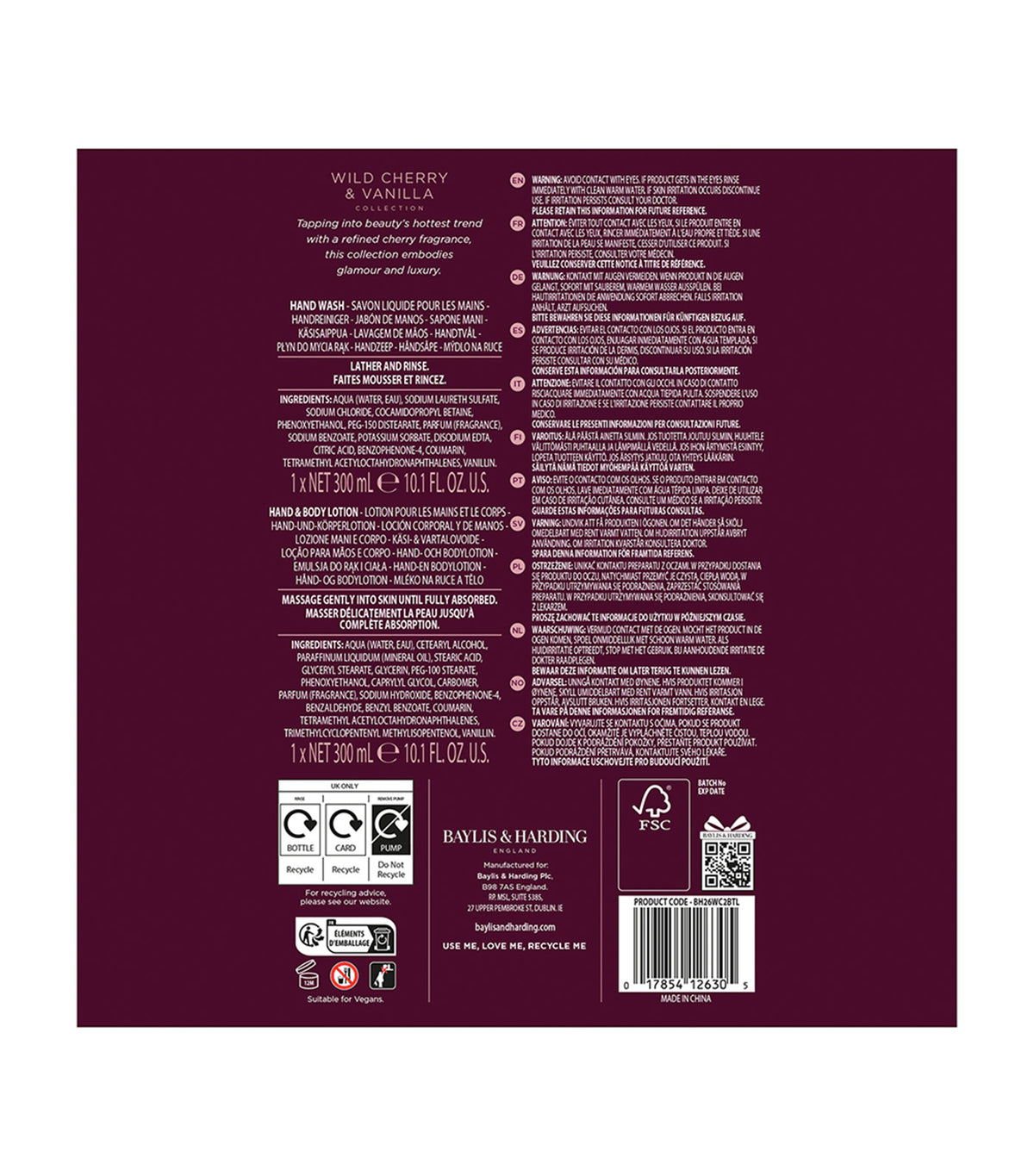 Wild Cherry and Vanilla Luxury Hand Care Gift Set