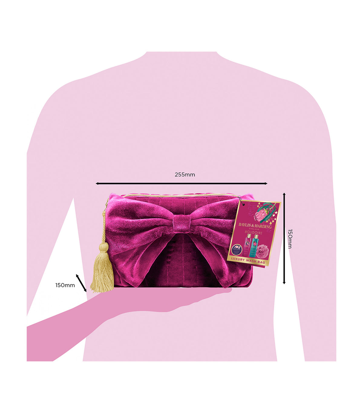 Boudoire Luxury Bow Wash Bag Gift Set