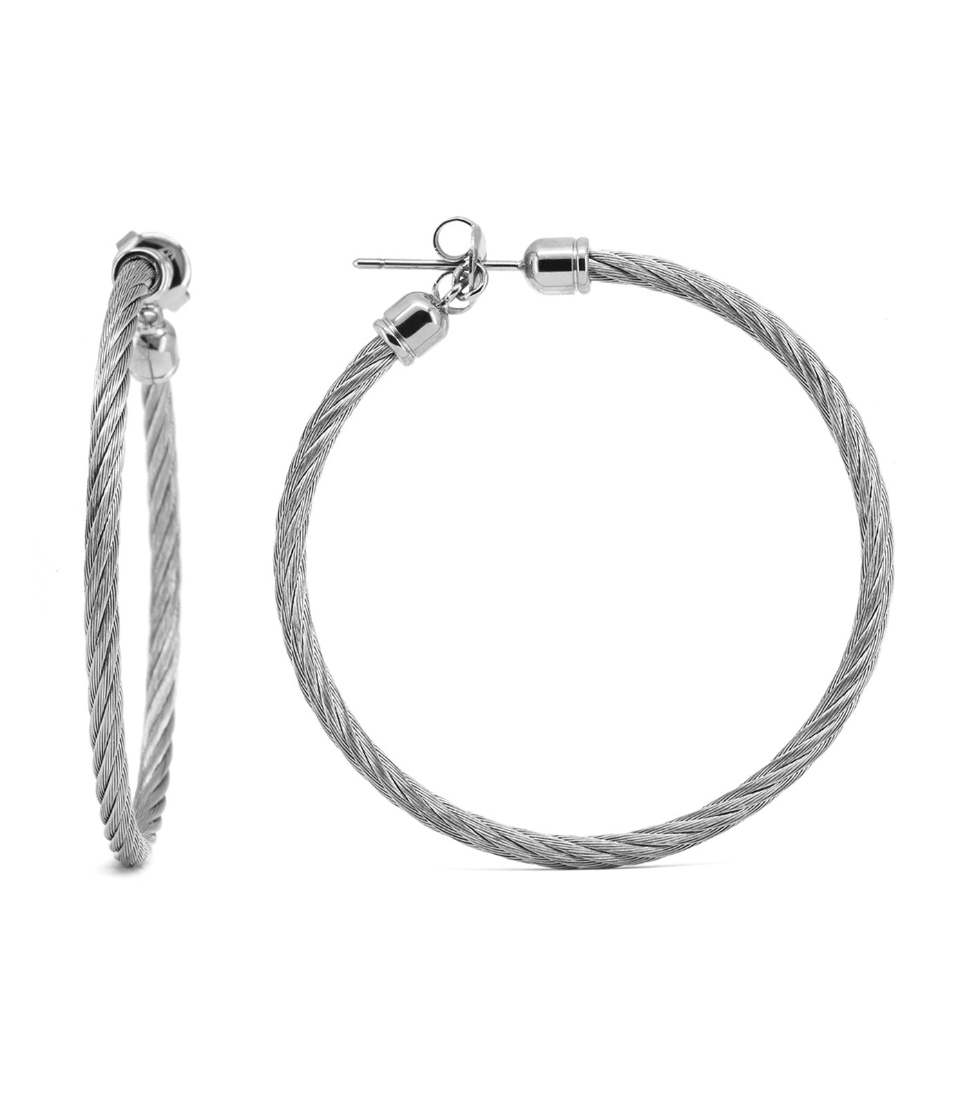 Celtic Classic Hoop Earrings Silver