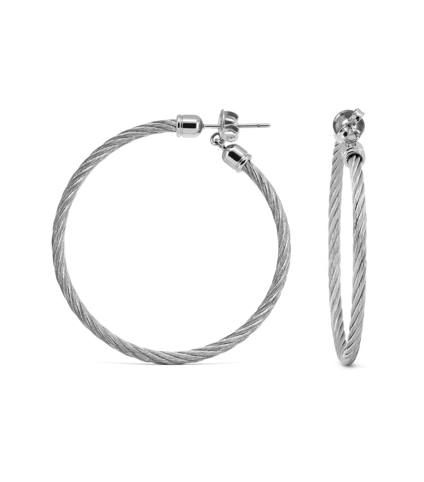 Celtic Classic Hoop Earrings Silver