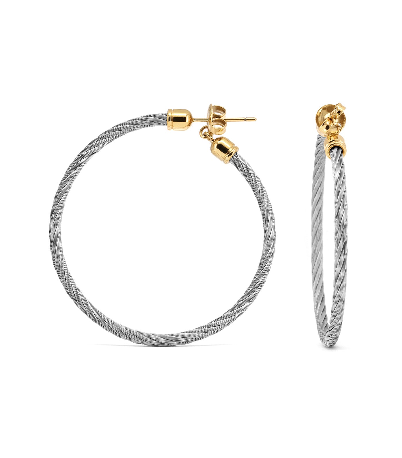 Celtic Classic Hoop Earrings Yellow Gold