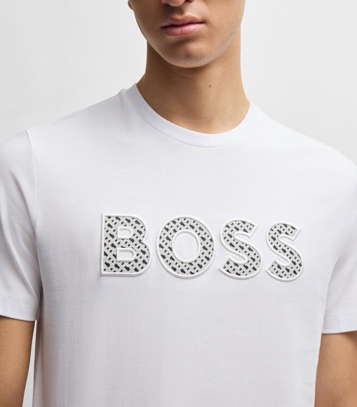Cotton-Jersey T-Shirt with Logo Detail Natural