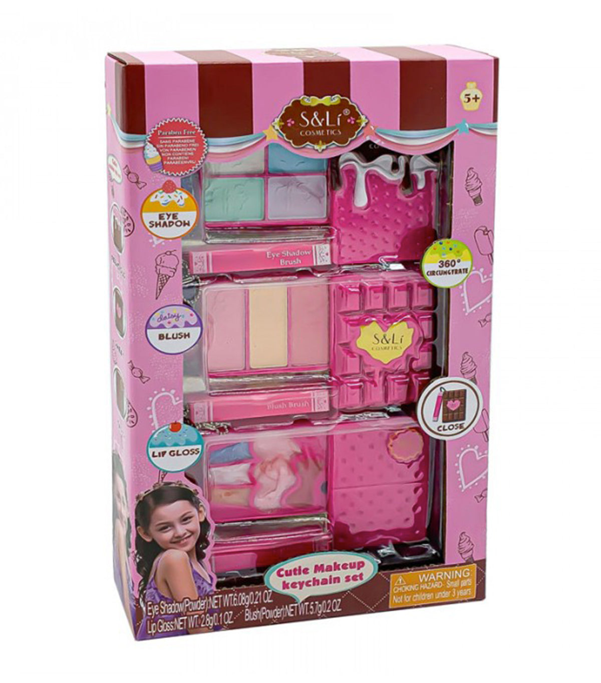 3in1 Cutie Makeup Keychain Set