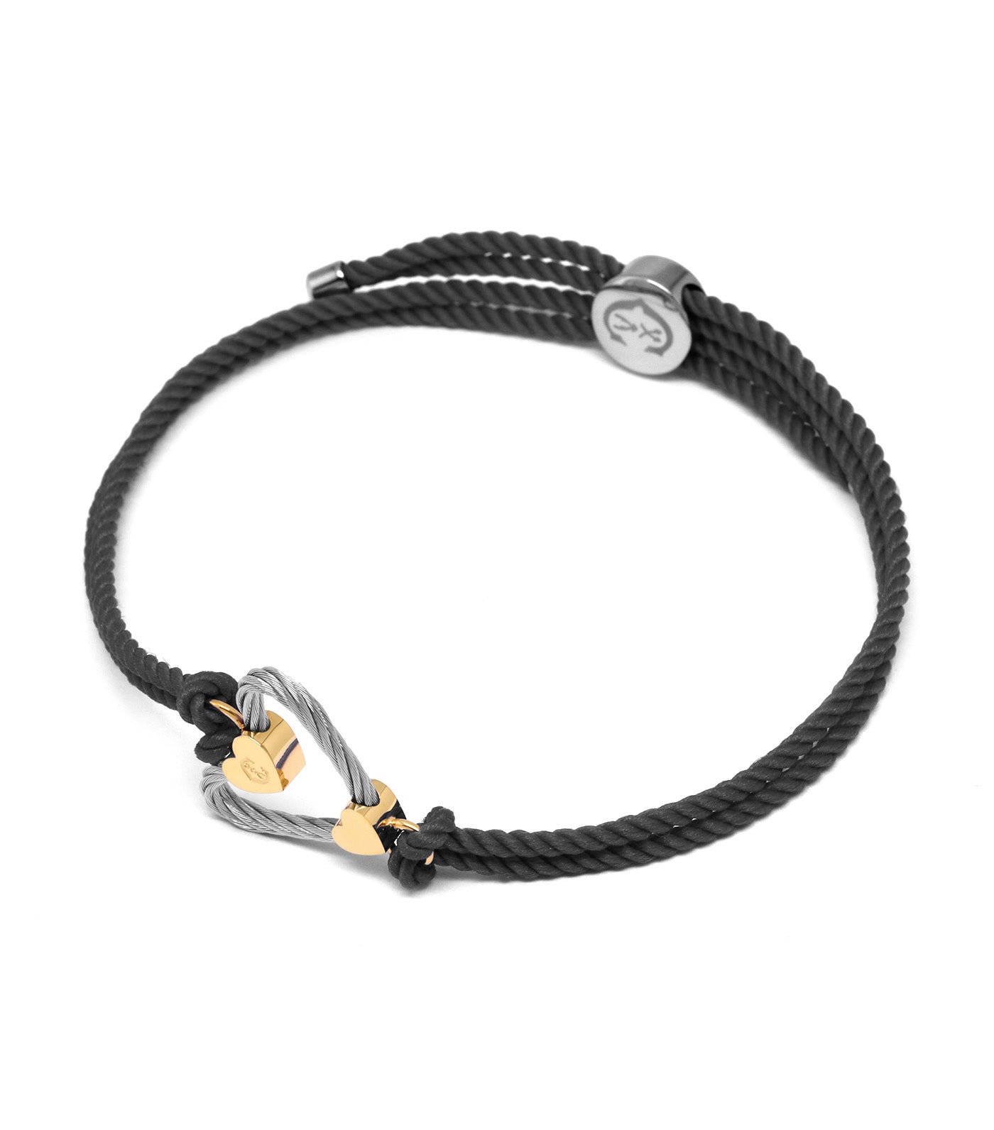 Marina Heart Bracelet Black/Yellow Gold