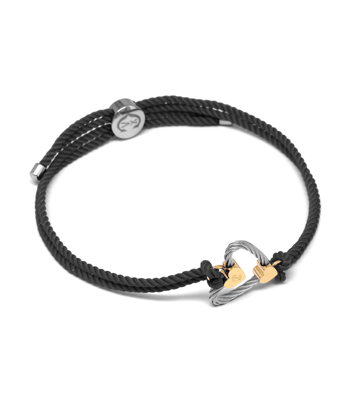 Marina Heart Bracelet Black/Yellow Gold