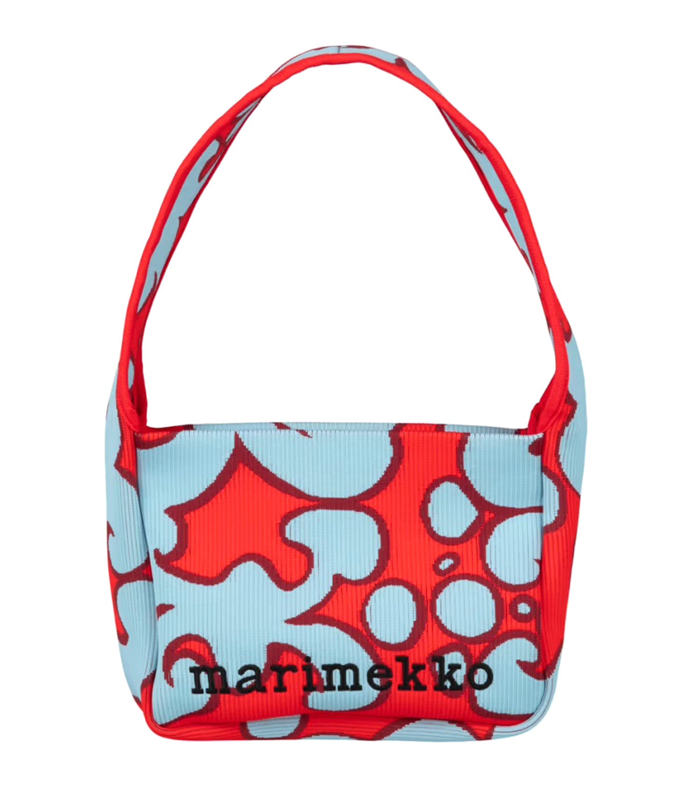 Knitted Shoulder Bag Keidas Light Blue/Red