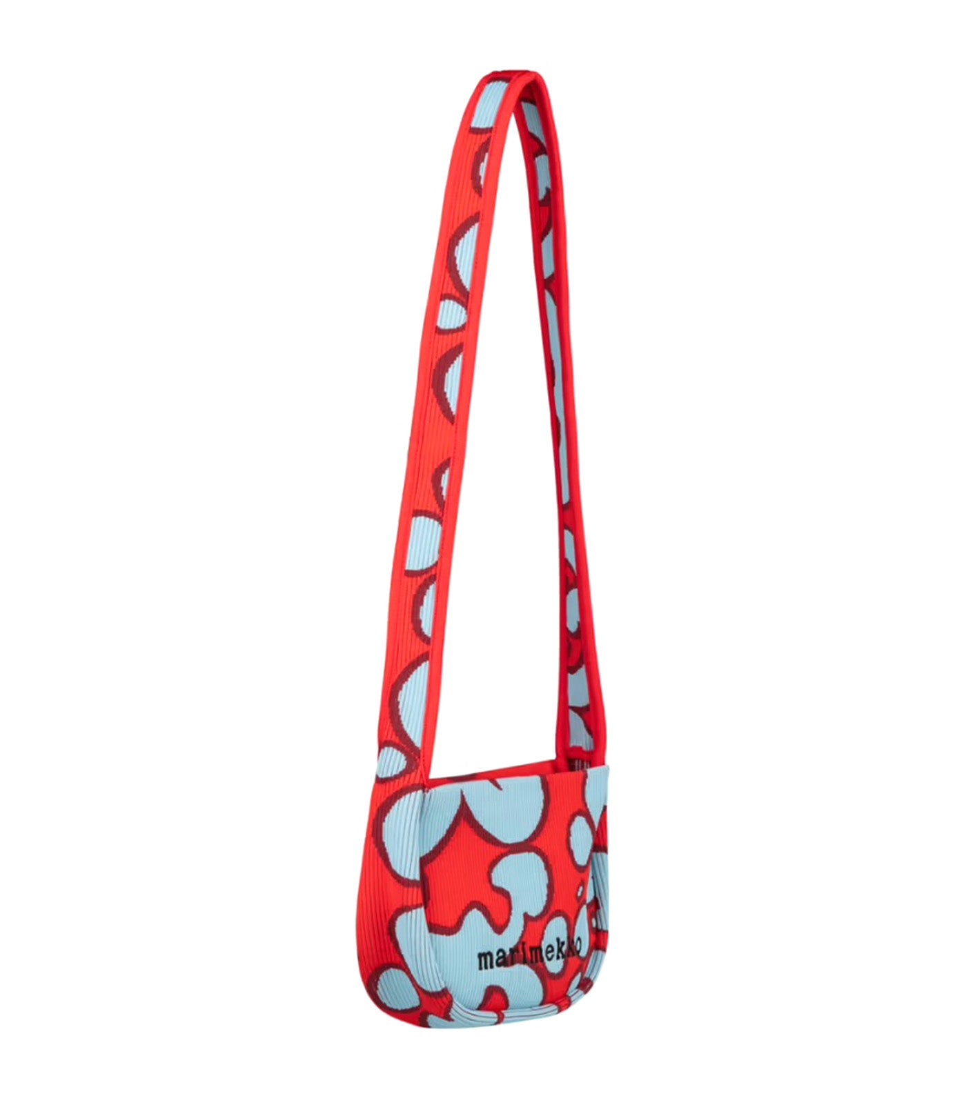 Knitted Crossbody Keidas Light Blue/Red