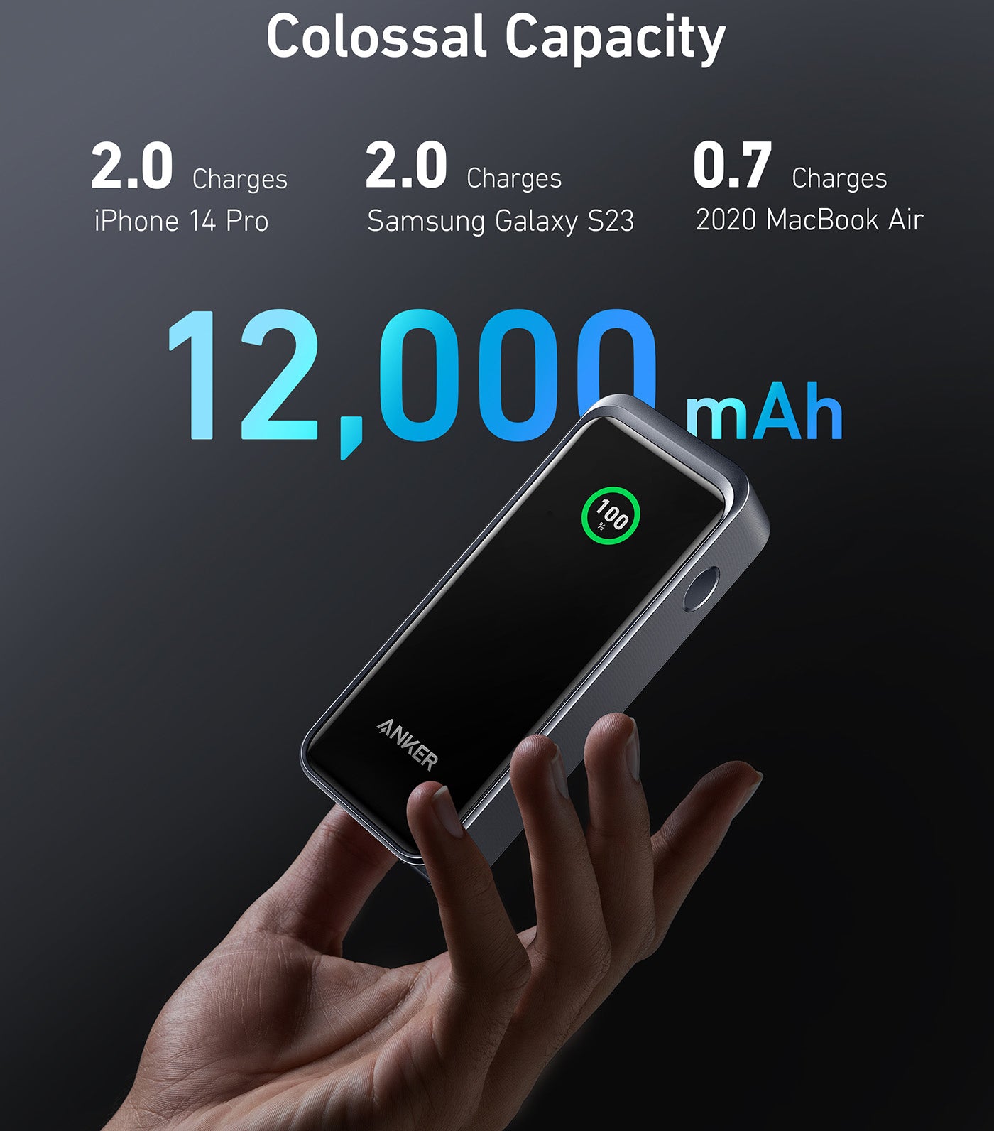 Prime 12,000MAH Power Bank 130W - Black Iteration 1